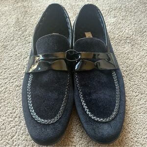 Steve Madden Black Loafers with Patent Strap